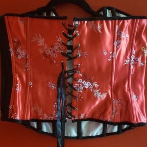 Plus size Asian print corset